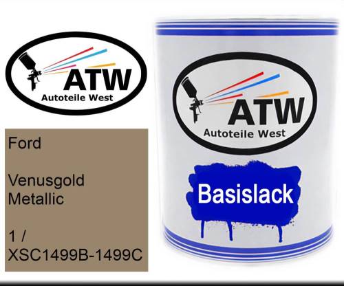 Ford, Venusgold Metallic, 1 / XSC1499B-1499C: 1L Lackdose, von ATW Autoteile West.